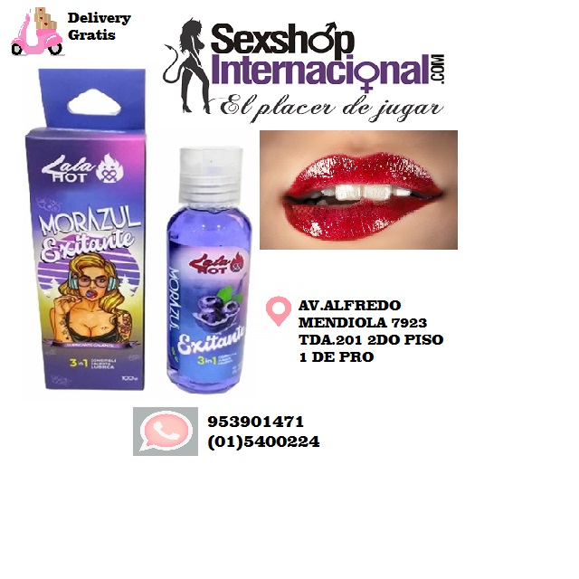 Lubricante Lala Hot Comestible MORA AZUL